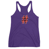 RED PLAID #HASHTAG Women's Racerback Tank - Size XS-XL - 9 Colors