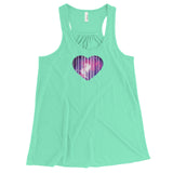 GALAXY HEART Women's Flowy Racerback Tank - Size XS-XL - 3 Colors