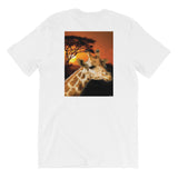 GUESS THAT GIRAFFE Unisex Short-Sleeve T-Shirt White