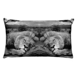 SLEEPING LION Reversible Decorative Throw Pillow 20"x12"
