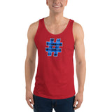 BLUE PLAID #HASHTAG Men's Tank Top - Size XS-XL - 6 Colors