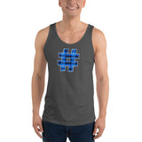 BLUE PLAID #HASHTAG Men's Tank Top - Size XS-XL - 6 Colors
