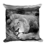 SLEEPING LION Reversible Decorative Throw Pillow 18"