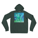NORTHERN LIGHTS ELEPHANTS Unisex Hoodie - S-XL - 5 Colors