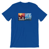 LA TO NEW YORK Unisex Short Sleeve T-Shirt - Size XS-XL - 10 Colors