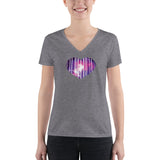 GALAXY HEART Women's Fashion Deep V-neck Tee - Size S-XL - 2 Colors