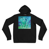 NORTHERN LIGHTS ELEPHANTS Unisex Hoodie - S-XL - 5 Colors
