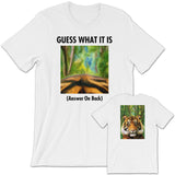 GUESS THAT TIGER Unisex Short-Sleeve T-Shirt White