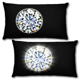 DIAMOND Reversible Decorative Throw Pillow 20"x12"