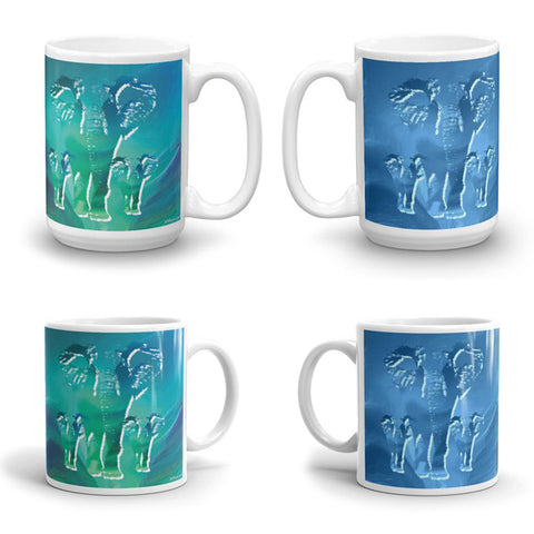 ELEPHANTS Double-Sided Coffee Mug Tea Cup 11oz & 15oz