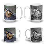 BUTTERFLY Double-Sided Coffee Mug Tea Cup 11oz & 15oz