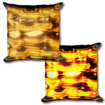 LIQUID GOLD Reversible Decorative Throw Pillow 18"