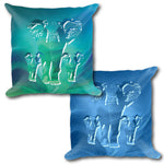 ELEPHANTS Reversible Decorative Throw Pillow 18"