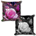 BLOOM MAGENTA Reversible Decorative Throw Pillow 18"