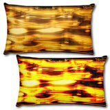 LIQUID GOLD Reversible Decorative Throw Pillow 20"x12"