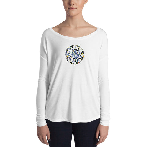 DIAMOND LOVE Women's Flowy Long Sleeve Tee - Size S-XL - 1 Color