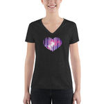 GALAXY HEART Women's Fashion Deep V-neck Tee - Size S-XL - 2 Colors