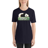 LOVE PANDA XOXO Unisex Short Sleeve T-Shirt - Size S-XL - 14 Colors