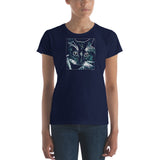 GLOWING CAT Women's Classic Fit Short-Sleeve T-Shirt - Size S-XL - 6 Colors