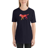 LABRADOR ROSE DOG Unisex Short Sleeve T-Shirt - Size XS-XL - 7 Colors