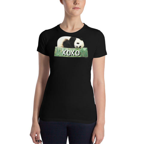 LOVE PANDA XOXO Women’s Slim Fit Short Sleeve T-Shirt - Size S-XL - 3 Colors