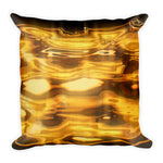 LIQUID GOLD Reversible Decorative Throw Pillow 18"