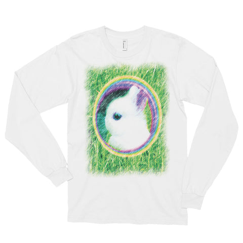 RAINBOW BUNNY Unisex Long Sleeve T-Shirt - Size S-XL - 1 Color