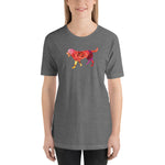 LABRADOR ROSE DOG Unisex Short Sleeve T-Shirt - Size XS-XL - 7 Colors