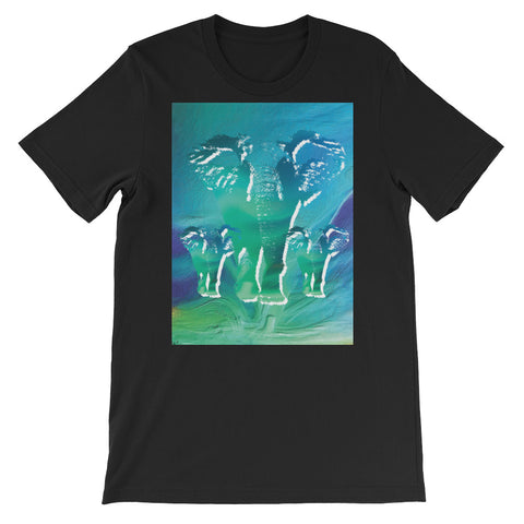 NORTHERN LIGHTS ELEPHANTS Unisex Short-Sleeve  T-Shirt - S-XL - 13 Colors