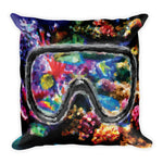 CORAL REEF Reversible Decorative Throw Pillow 18"