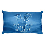 ELEPHANTES Reversible Decorative Throw Pillow 20"x12"