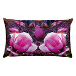 BLOOM MAGENTA Reversible Decorative Throw Pillow 20"x12"