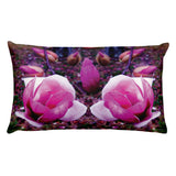 BLOOM MAGENTA Reversible Decorative Throw Pillow 20"x12"
