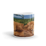 SLEEPING LION Double-Sided Coffee Mug Tea Cup 11oz & 15oz