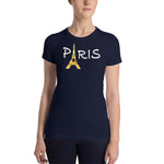 DREAMING OF PARIS Women’s Slim Fit Short Sleeve T-Shirt - Size S-XL - 3 Colors