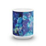ABSTRACT BLUE 1 - Double-Sided Coffee Mug Tea Cup 11oz & 15oz