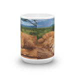 SLEEPING LION Double-Sided Coffee Mug Tea Cup 11oz & 15oz
