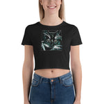 GLOWING CAT Women’s Crop Tee - Size XS-L - 1 Color