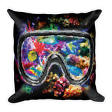 CORAL REEF Reversible Decorative Throw Pillow 18"