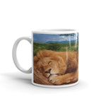 SLEEPING LION Double-Sided Coffee Mug Tea Cup 11oz & 15oz