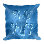 ELEPHANTS Reversible Decorative Throw Pillow 18"