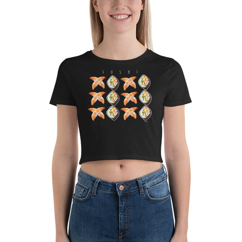 SUSHI LOVE XOXO Women’s Crop Tee - Size XS-L - 1 Color