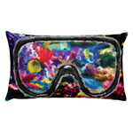 CORAL REEF Reversible Decorative Throw Pillow 20"x12"